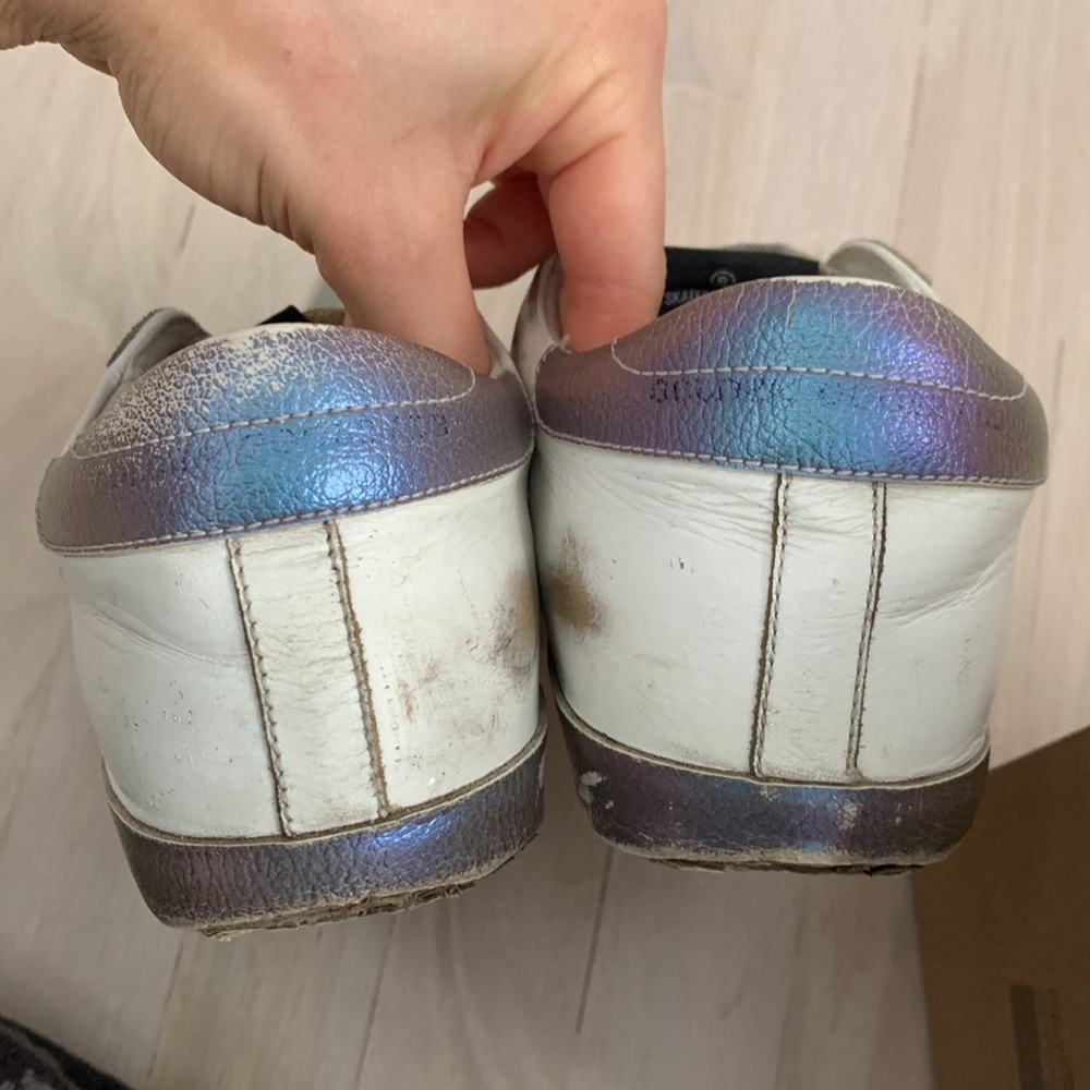 Golden Goose Superstar Sparkly White/ Iridescent Sneakers - Picture 9 of 9